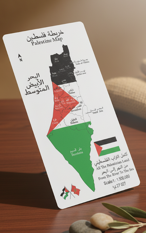 Palestinian Map Puzzle Board: From the River to the Sea
